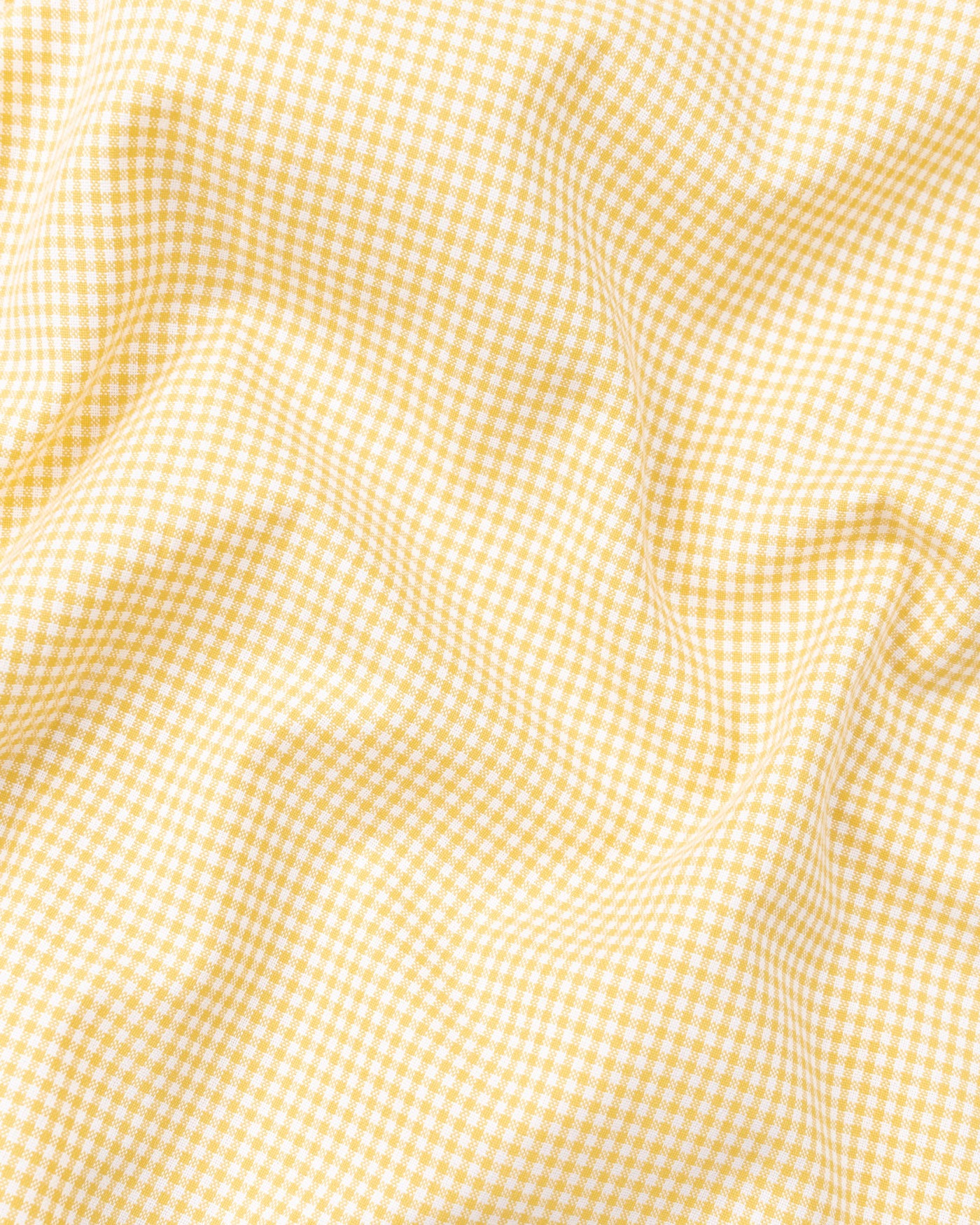 Dersko Yellow Gingham Check Button Down Cotton Shirt - John Ellies