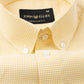 Dersko Yellow Gingham Check Button Down Cotton Shirt - John Ellies