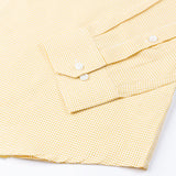 Dersko Yellow Gingham Check Button Down Cotton Shirt - John Ellies