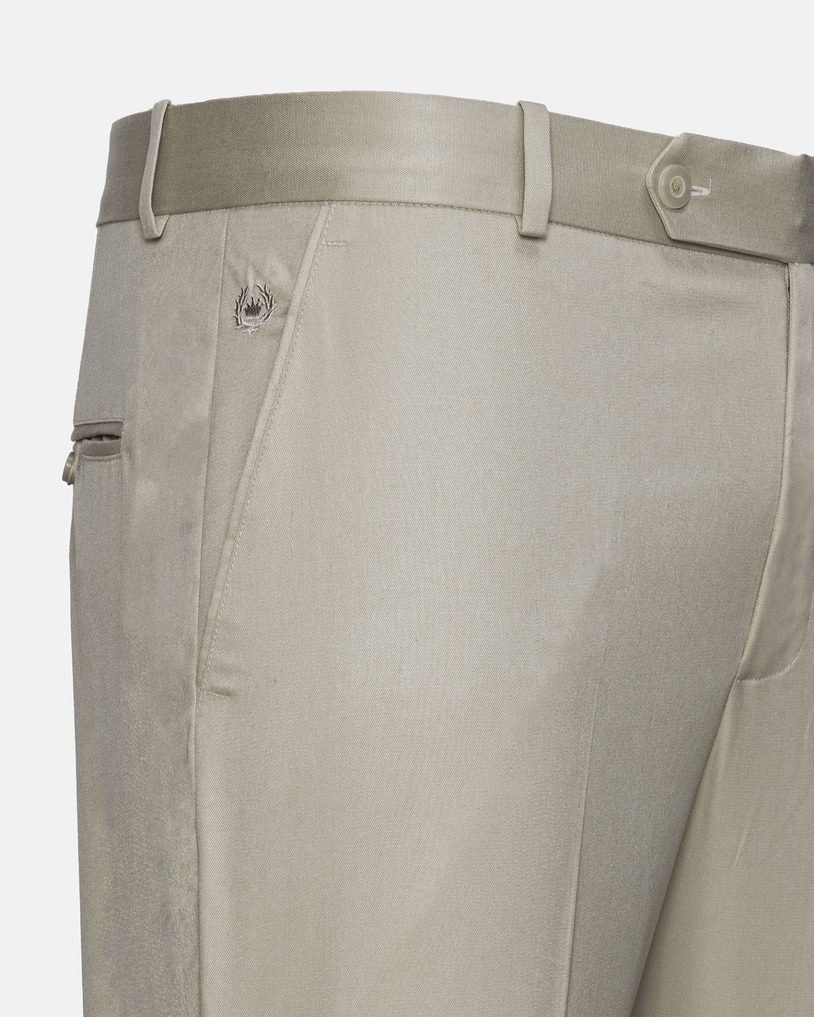 Canes Cream Plain Formal Cotton Pant - John Ellies