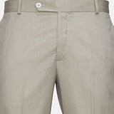 Canes Cream Plain Formal Cotton Pant - John Ellies