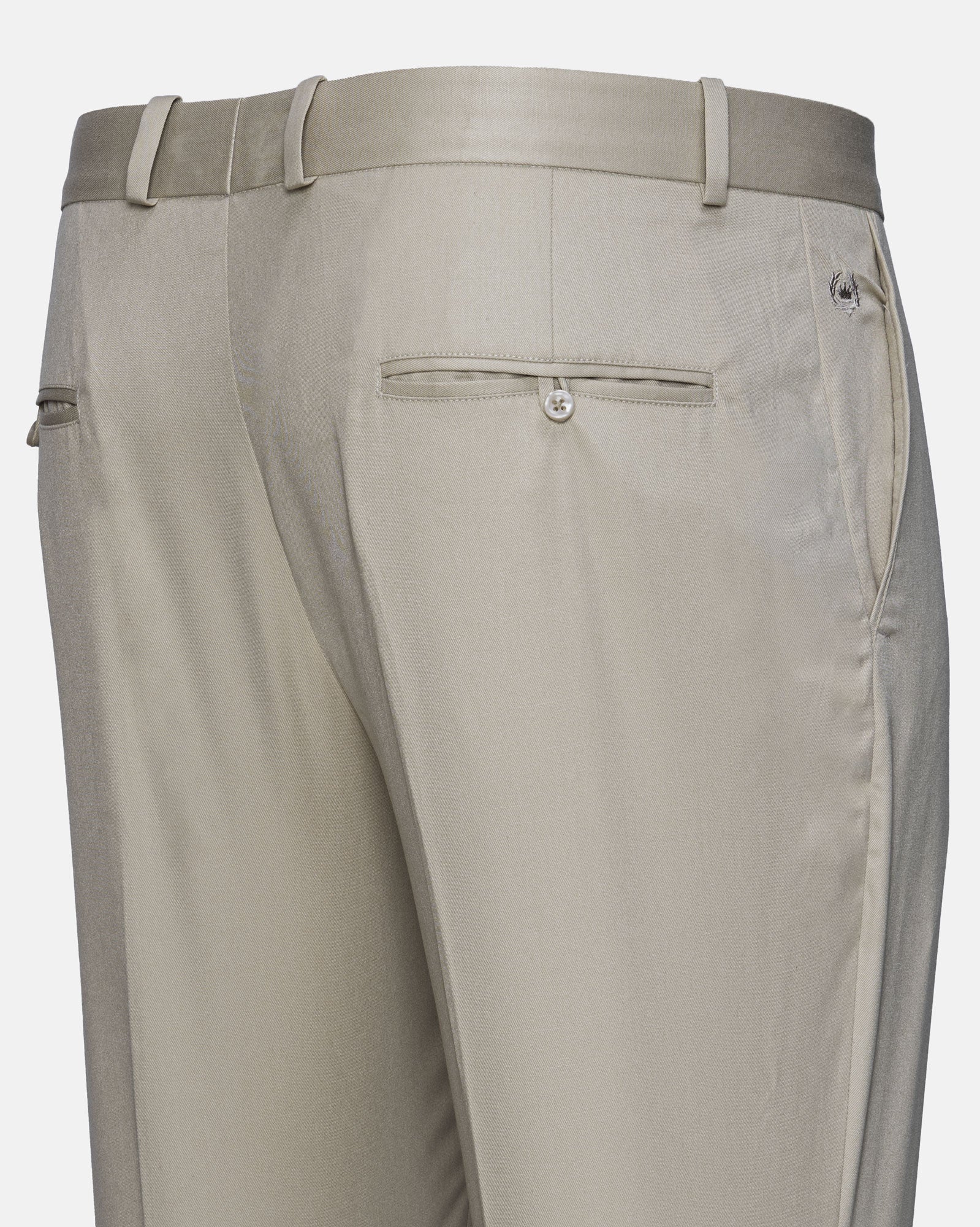 Canes Cream Plain Formal Cotton Pant - John Ellies