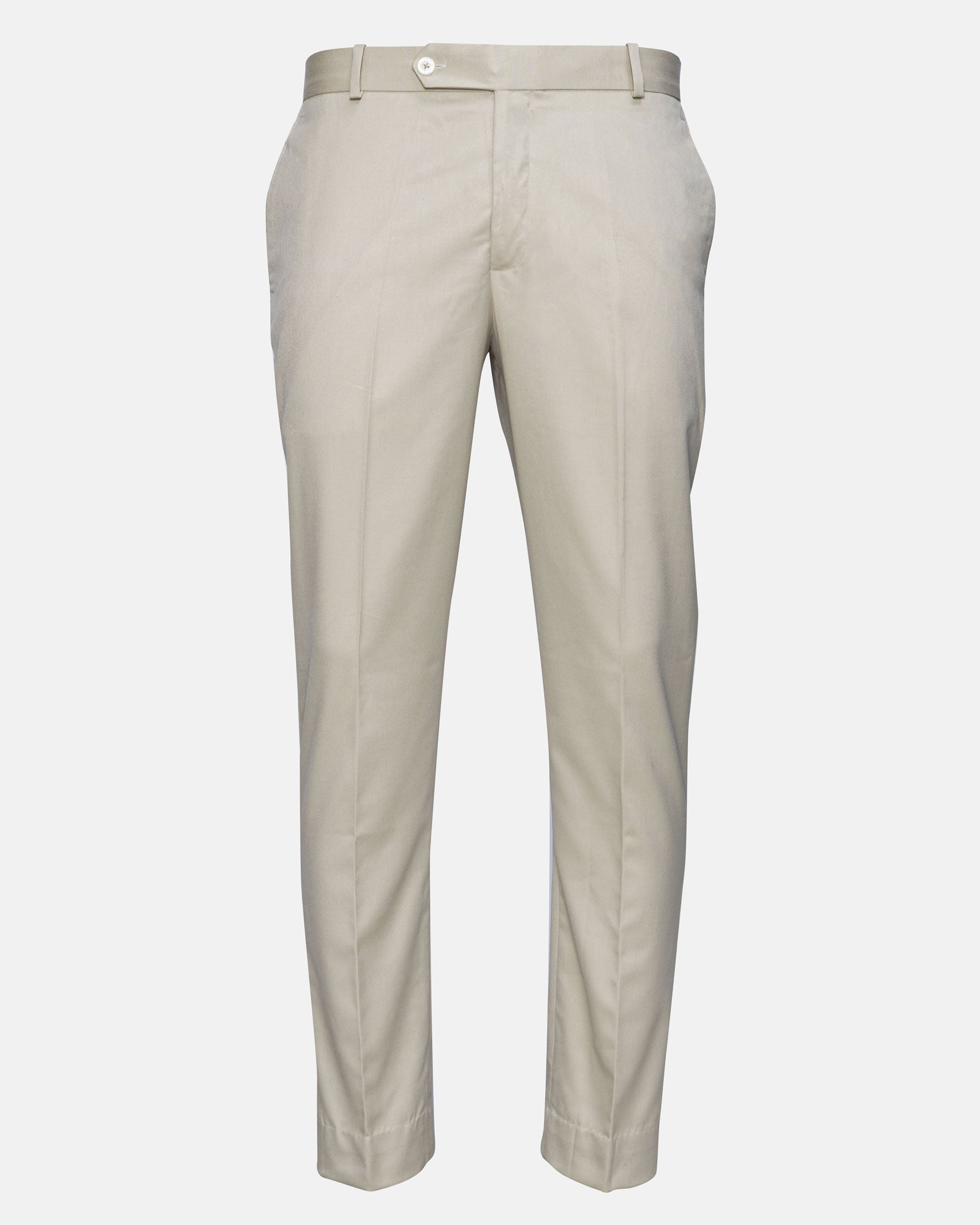 Canes Cream Plain Formal Cotton Pant - John Ellies
