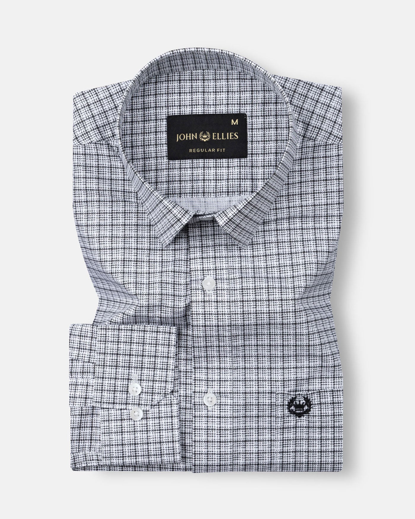 Spexro Grey Check Cotton Shirt - John Ellies