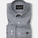 Spexro Black Check Cotton Shirt - John Ellies