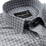 Spexro Black Check Cotton Shirt - John Ellies
