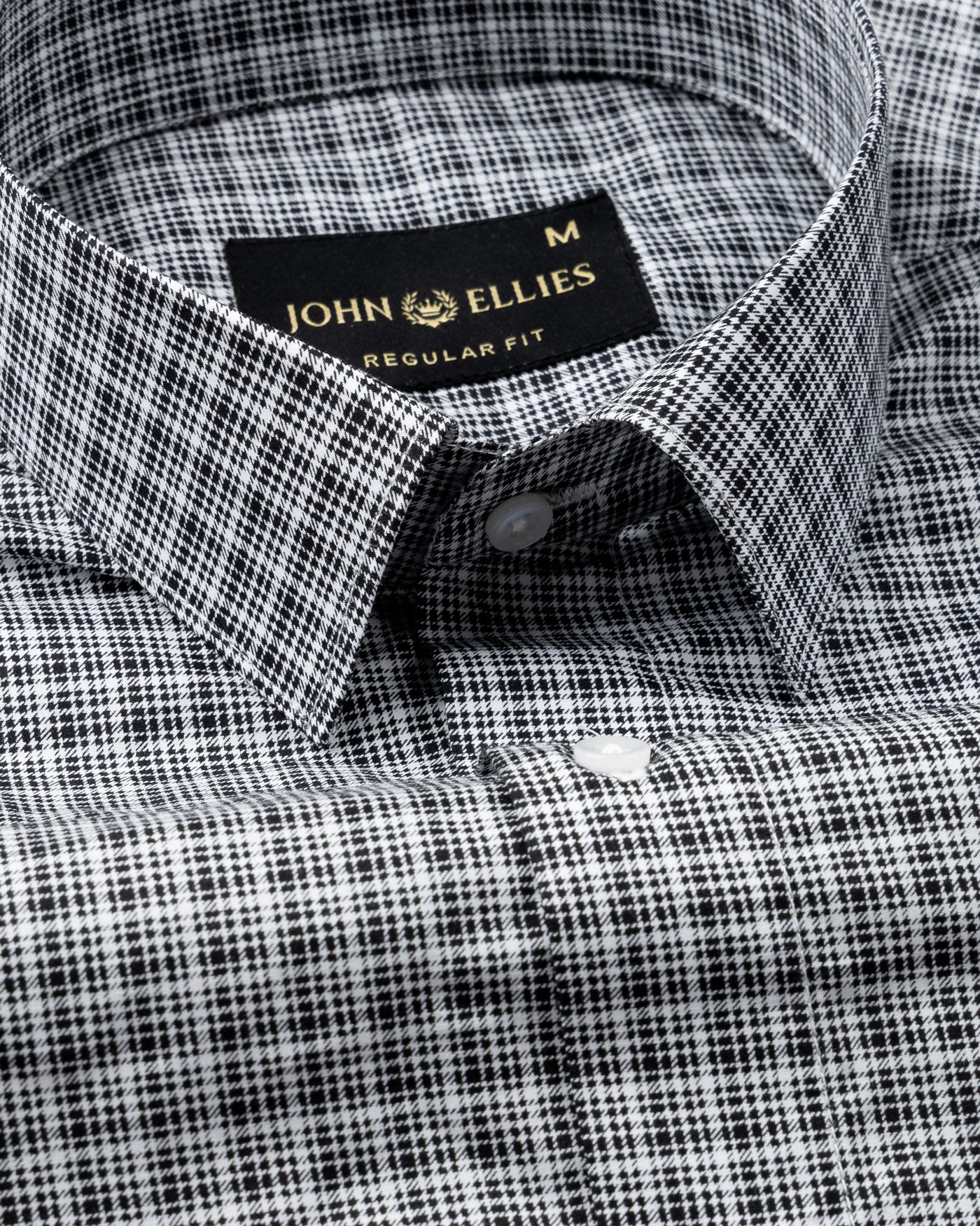 Spexro Black Check Cotton Shirt - John Ellies