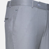 Canes Silver Plain Formal Cotton Pant - John Ellies