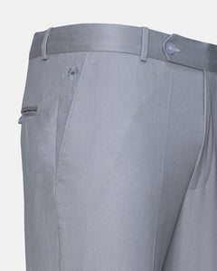 Canes Silver Plain Formal Cotton Pant - John Ellies