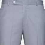 Canes Silver Plain Formal Cotton Pant - John Ellies