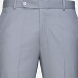 Canes Silver Plain Formal Cotton Pant - John Ellies