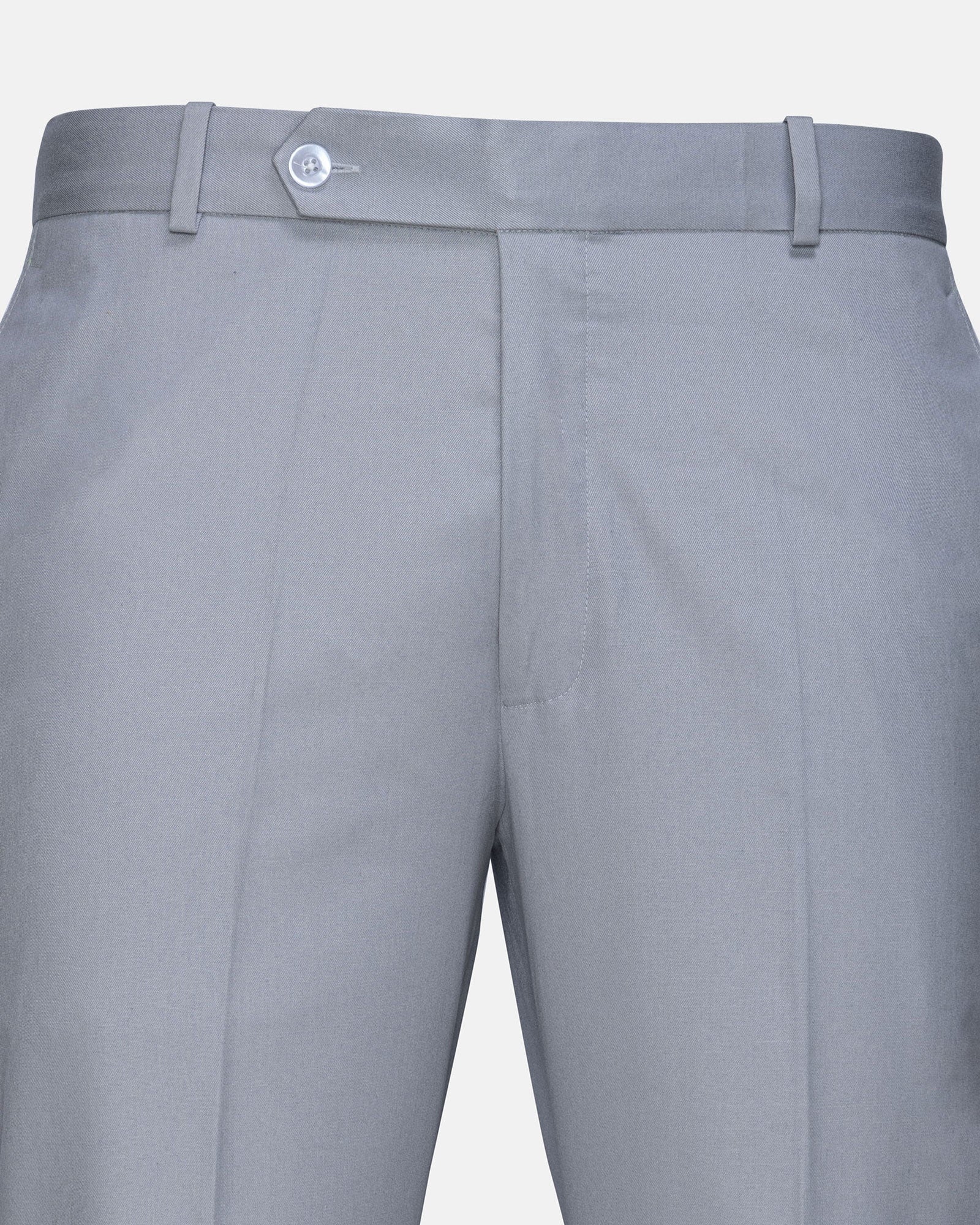 Canes Silver Plain Formal Cotton Pant - John Ellies