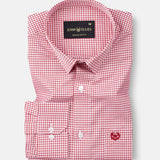 Nupin Red Check Premium Cotton Shirt - John Ellies