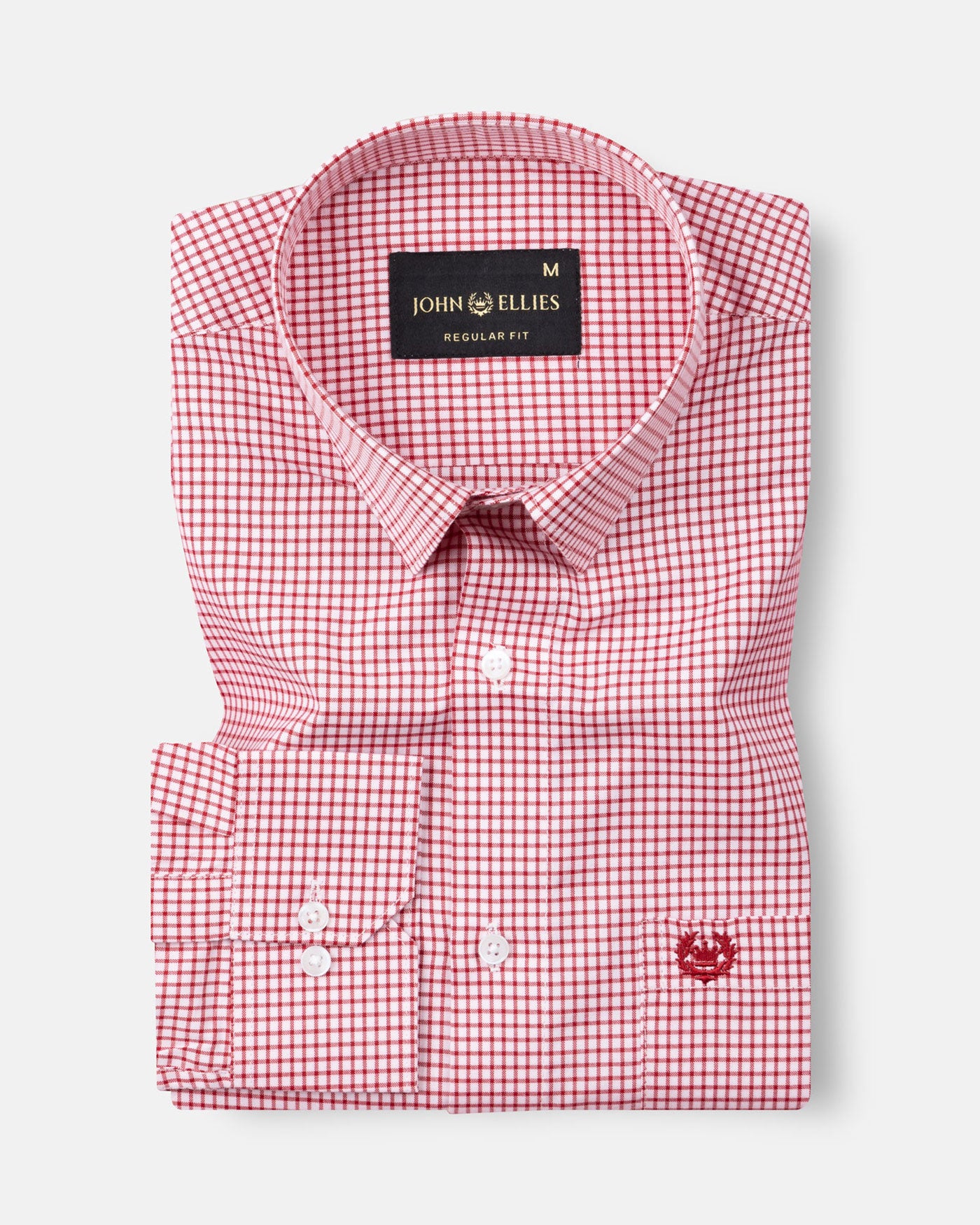 Nupin Red Check Premium Cotton Shirt - John Ellies