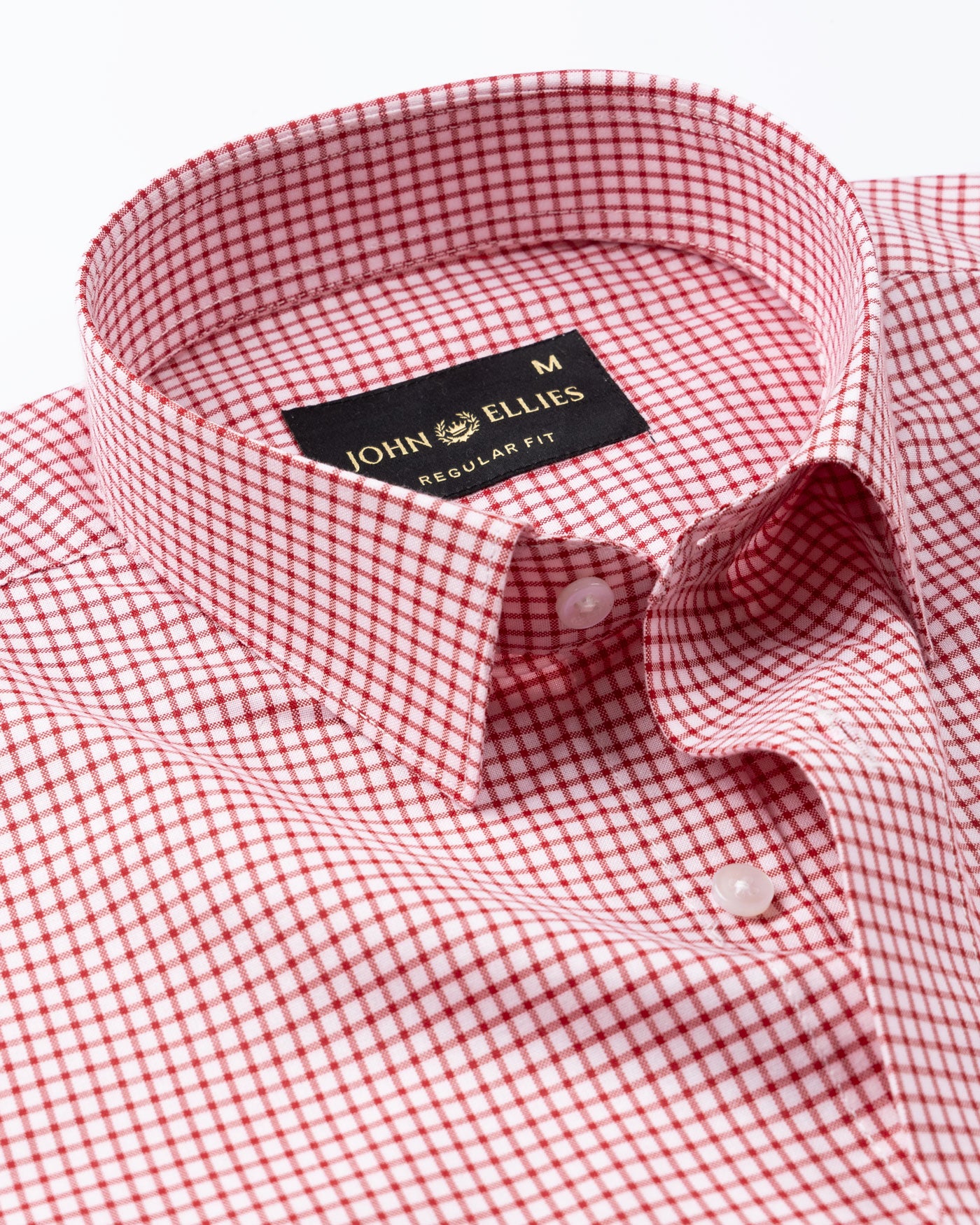 Nupin Red Check Premium Cotton Shirt - John Ellies