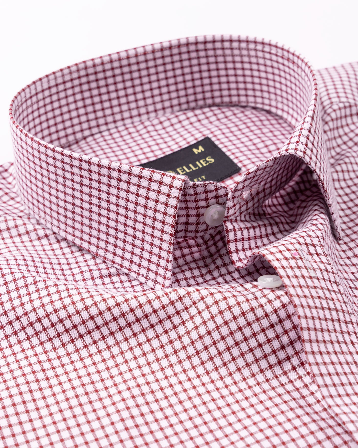 Nupin Maroon Check Premium Cotton Shirt - John Ellies