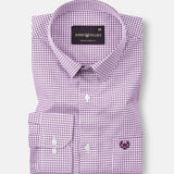 Nupin Purple Check Premium Cotton Shirt - John Ellies