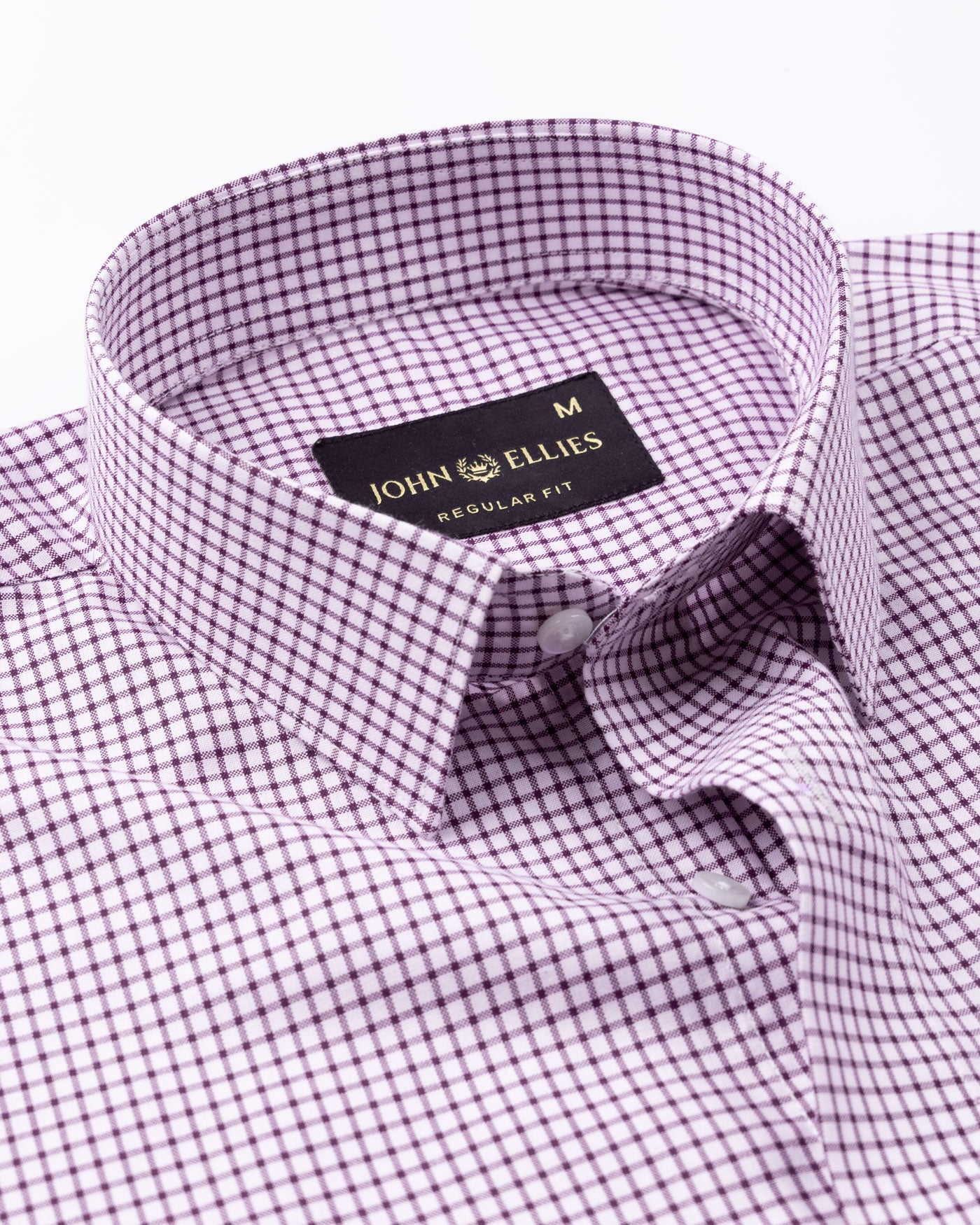 Nupin Purple Check Premium Cotton Shirt - John Ellies