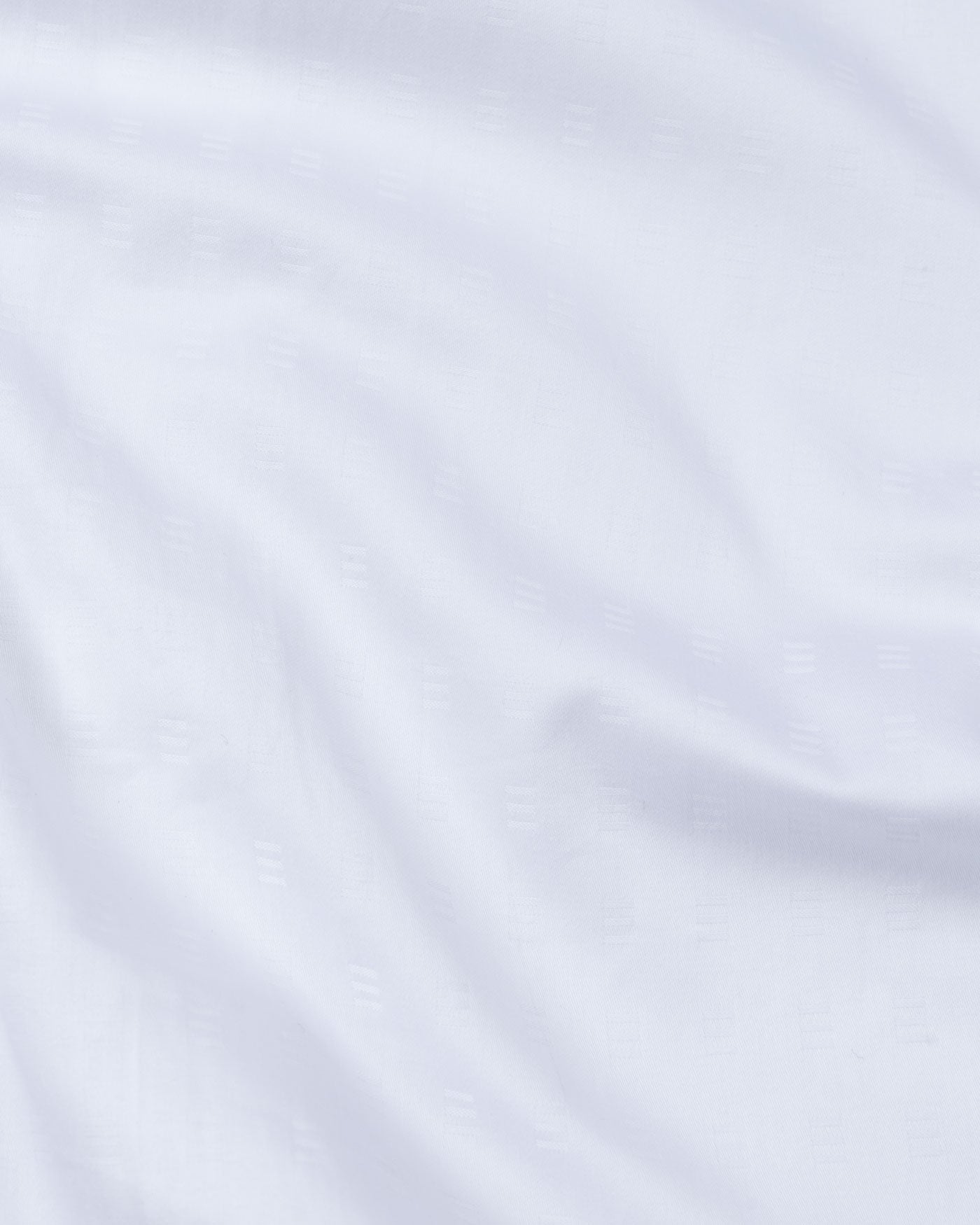 Matto Multi Line White Cotton Dobby Shirt - John Ellies