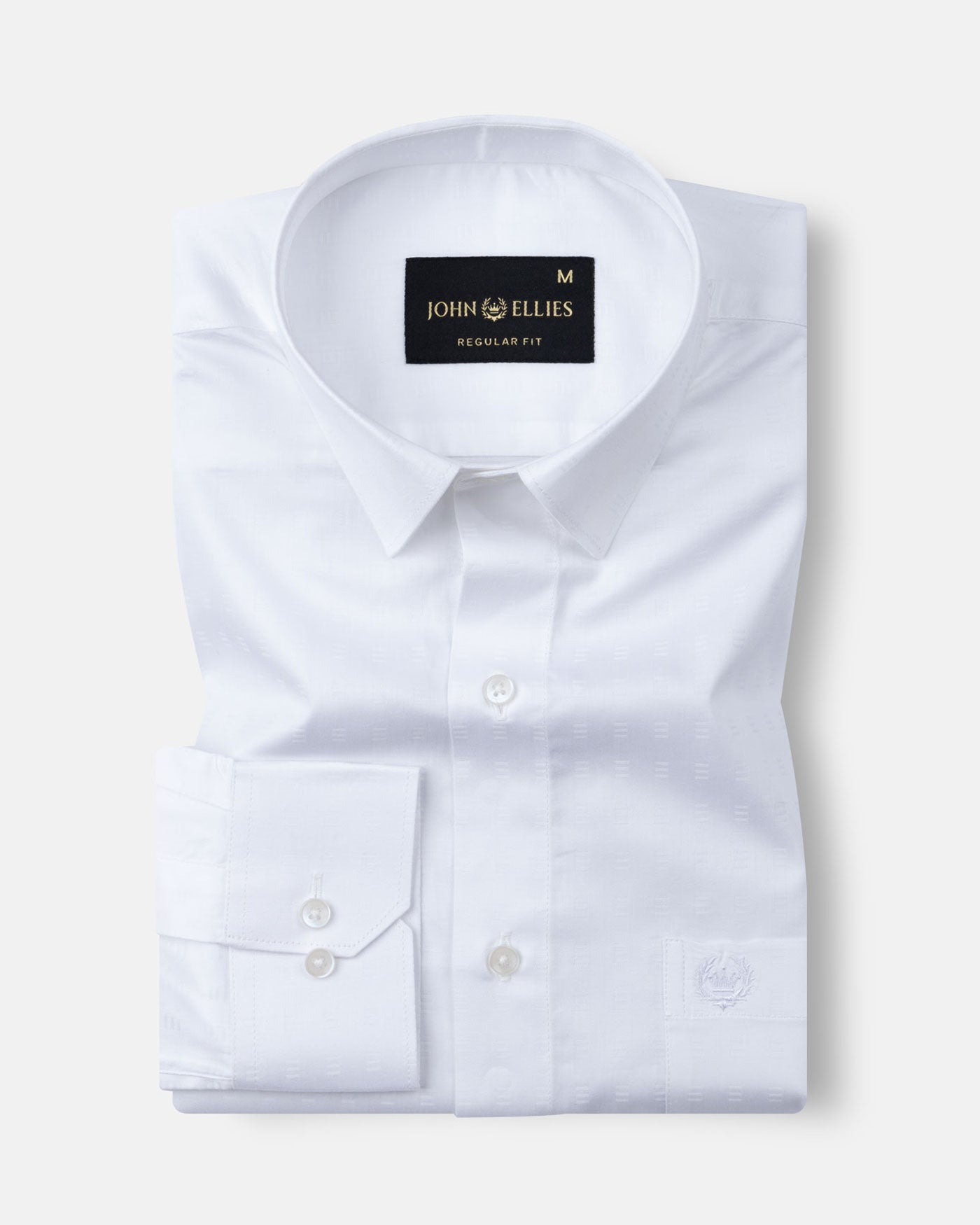 Matto Box White Cotton Dobby Shirt - John Ellies