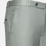 Canes Light Olive Plain Formal Cotton Pant - John Ellies