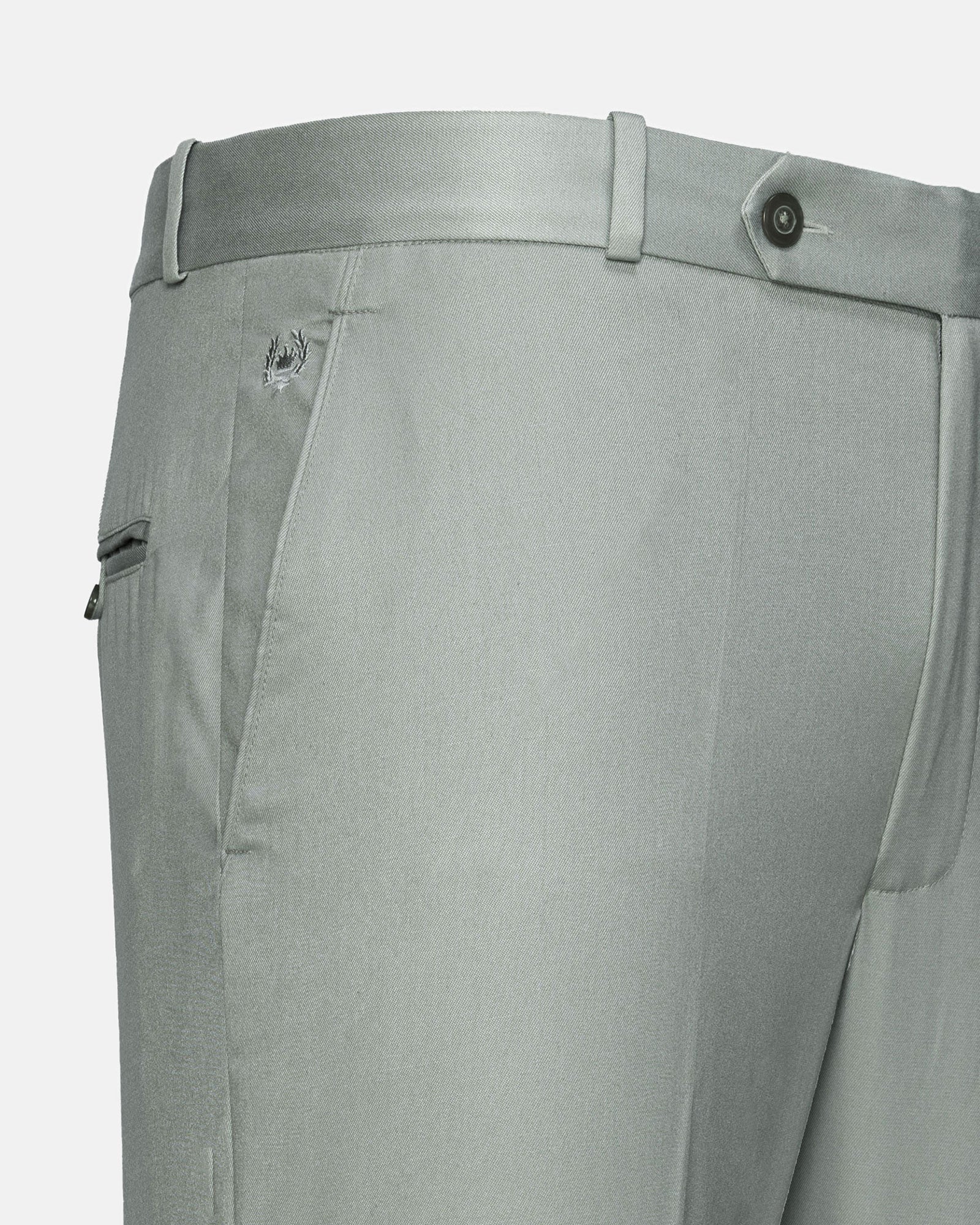 Canes Light Olive Plain Formal Cotton Pant - John Ellies