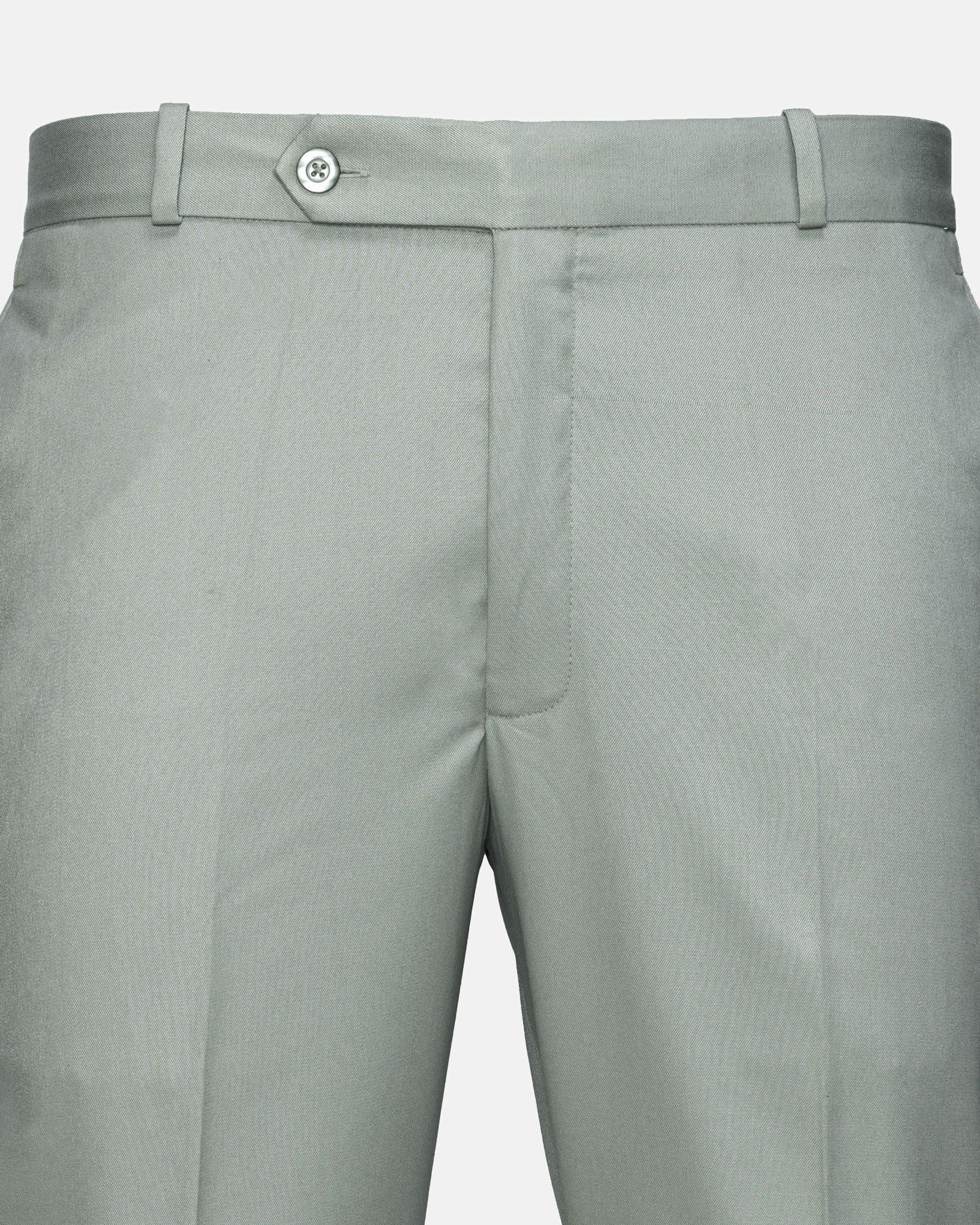 Canes Light Olive Plain Formal Cotton Pant - John Ellies