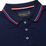 Mxpacio Midnight Blue Cotton Polo T-Shirt