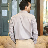 Presto Magenta Cotton Dobby Textured Shirt - John Ellies