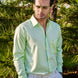 Presto Lime Cotton Dobby Textured Shirt - John Ellies