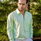 Presto Lime Cotton Dobby Textured Shirt - John Ellies