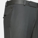 Canes Ash Grey Plain Formal Cotton Pant - John Ellies