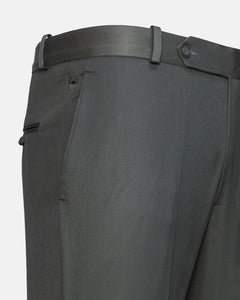 Canes Ash Grey Plain Formal Cotton Pant - John Ellies