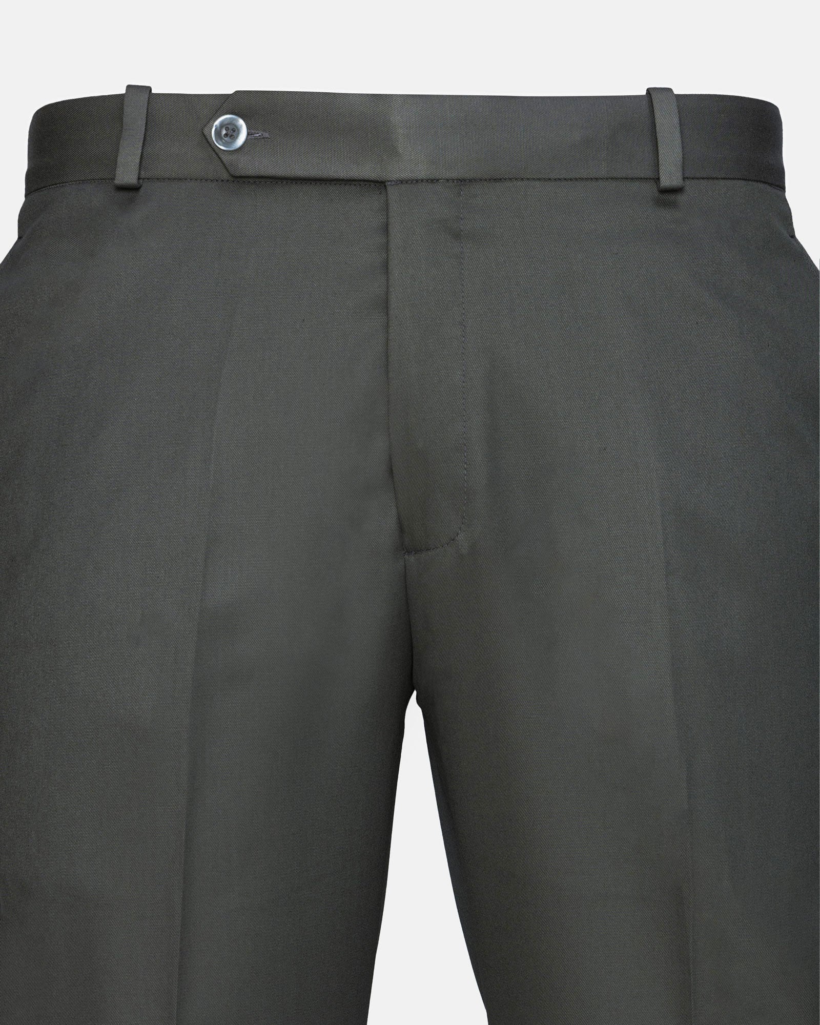 Canes Ash Grey Plain Formal Cotton Pant - John Ellies