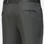 Canes Ash Grey Plain Formal Cotton Pant - John Ellies