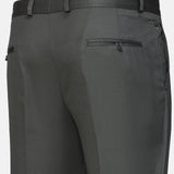 Canes Ash Grey Plain Formal Cotton Pant - John Ellies