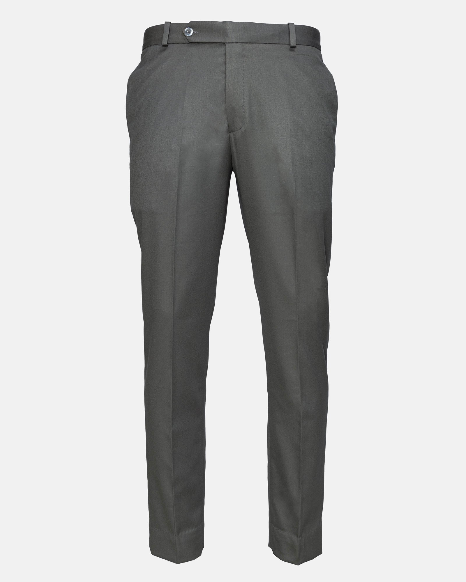 Canes Ash Grey Plain Formal Cotton Pant - John Ellies