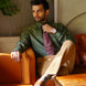 Presto Green Cotton Dobby Textured Shirt - John Ellies