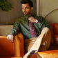 Presto Green Cotton Dobby Textured Shirt - John Ellies
