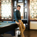 Presto Teal Cotton Dobby Textured Shirt - John Ellies