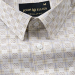 Varell Beige Check Premium Cotton Shirt - John Ellies