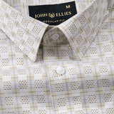 Varell Beige Check Premium Cotton Shirt - John Ellies