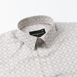 Varell Beige Check Premium Cotton Shirt - John Ellies