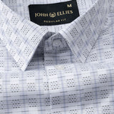 Varell Silver Check Premium Cotton Shirt - John Ellies