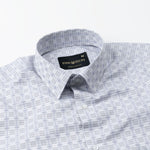 Varell Silver Check Premium Cotton Shirt - John Ellies