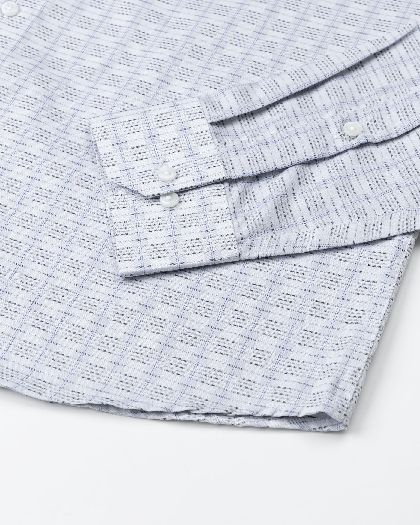 Varell Silver Check Premium Cotton Shirt - John Ellies