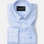 Varell Blue Check Premium Cotton Shirt - John Ellies