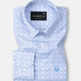 Varell Blue Check Premium Cotton Shirt - John Ellies
