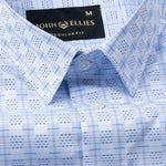 Varell Blue Check Premium Cotton Shirt - John Ellies