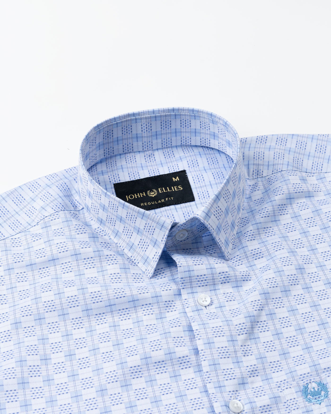 Varell Blue Check Premium Cotton Shirt - John Ellies
